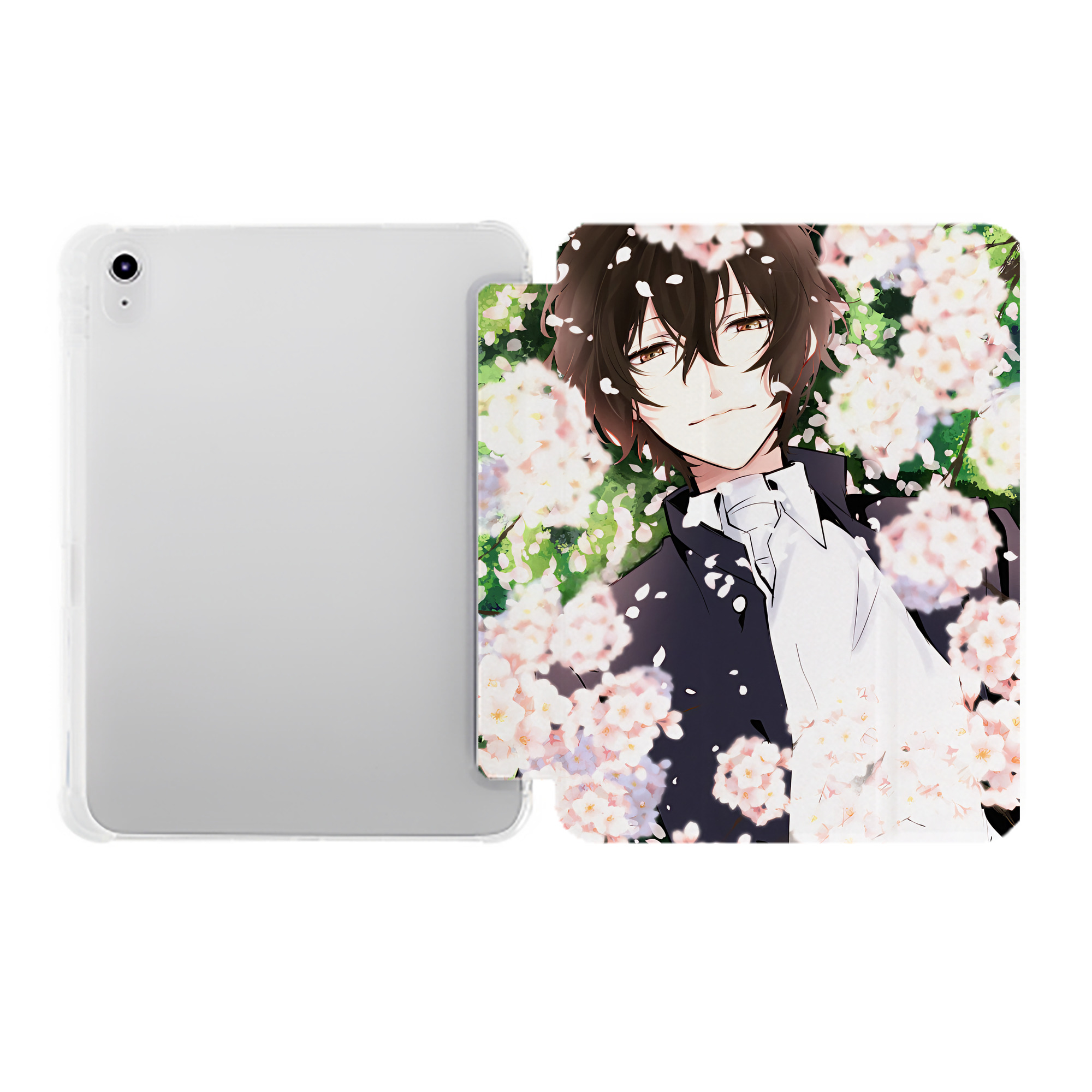 （画像用） 文豪ストレイドッグス Bungo Stray Dogs IPad ケース ペン収納付き 三つ折りスタンド PUレザー×シリコン 対応機種9.5/10.5/10.9インチ